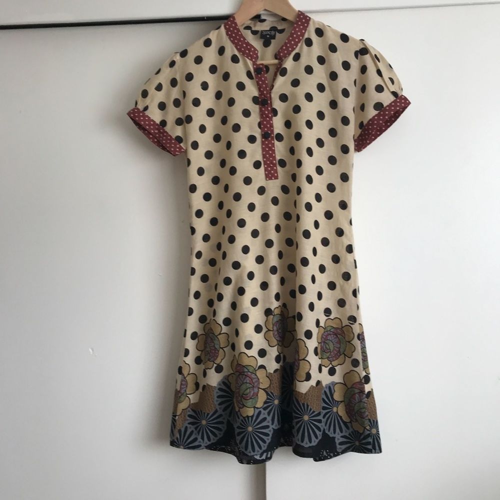 Soch Short Sleeve Polka Dot Dress*